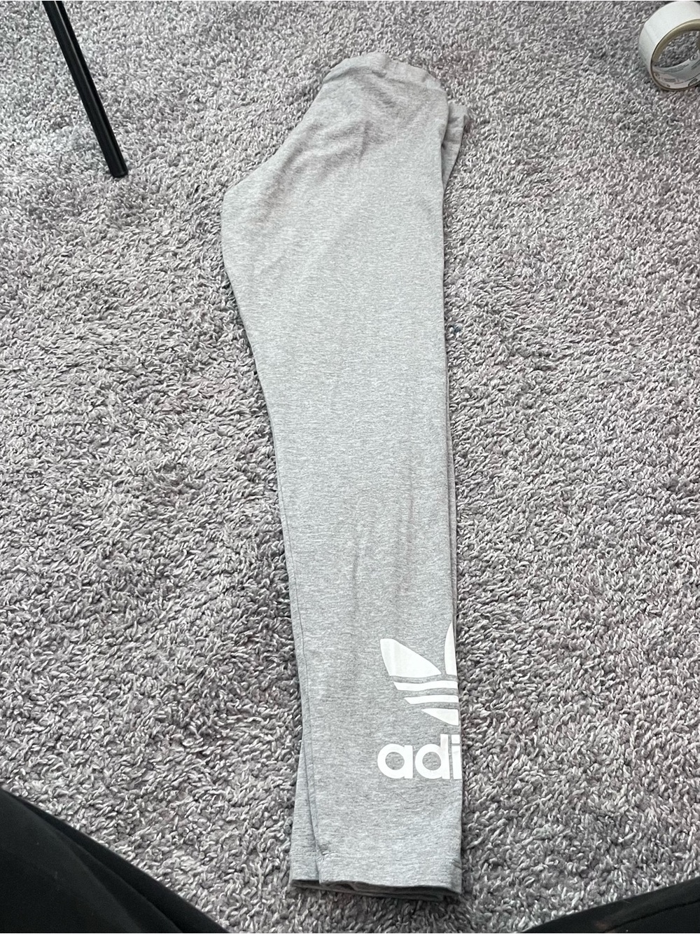 adidas Light Gray Logo Leggings